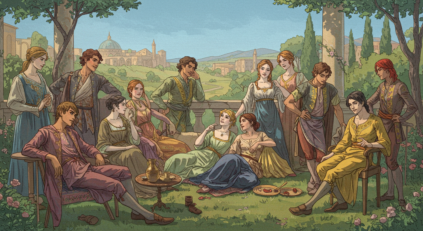 '데카메론' 줄거리: 흑사병 속, 삶의 유쾌함을 이야기하다