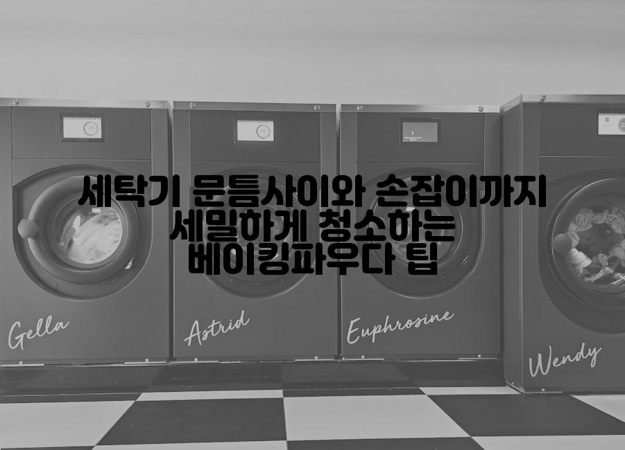 세탁기 문틈사이와 손잡이까지 세밀하게 청소하는 베이킹파우다 팁