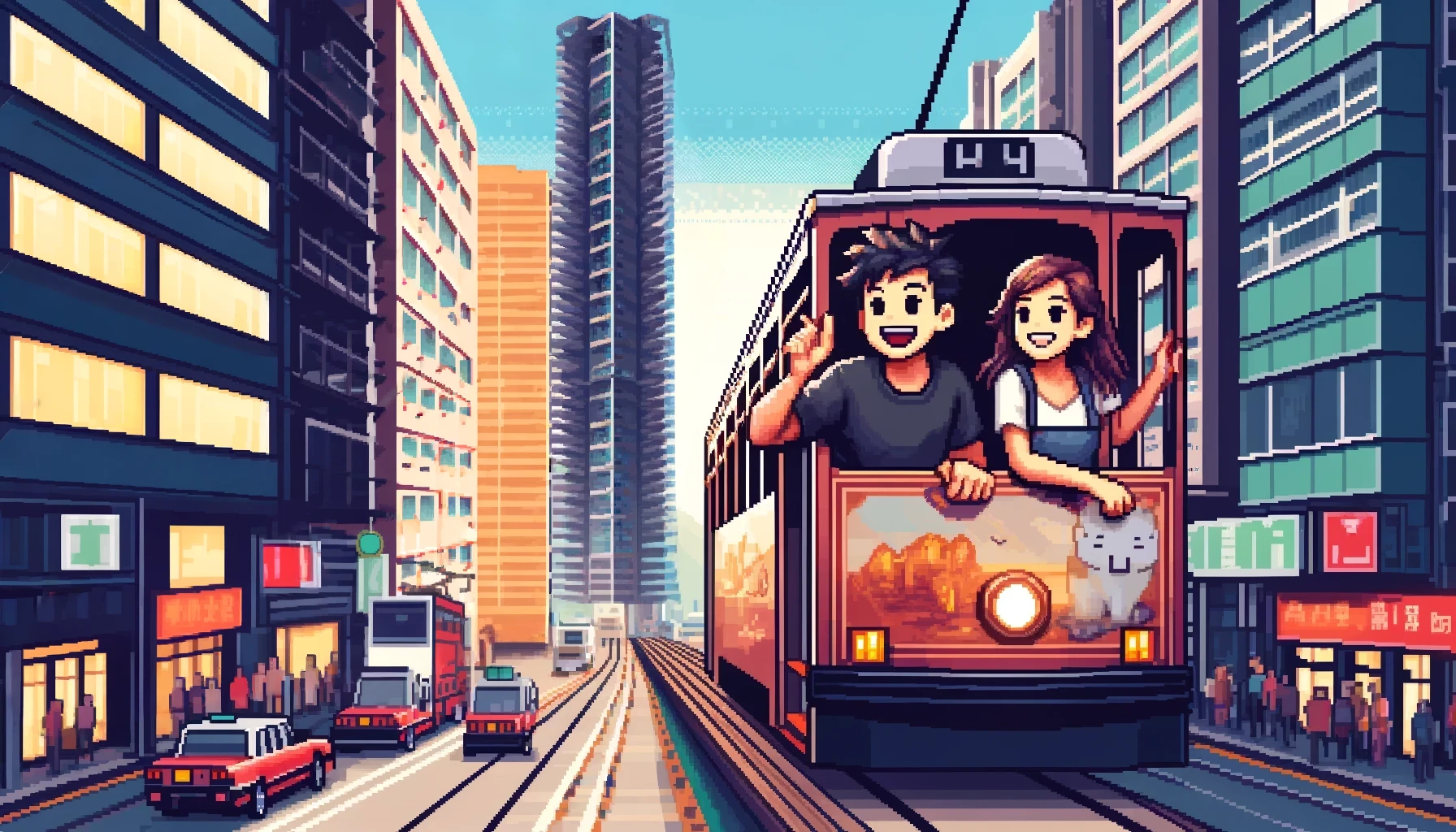 트램을 타고 익청빌딩을 가보자