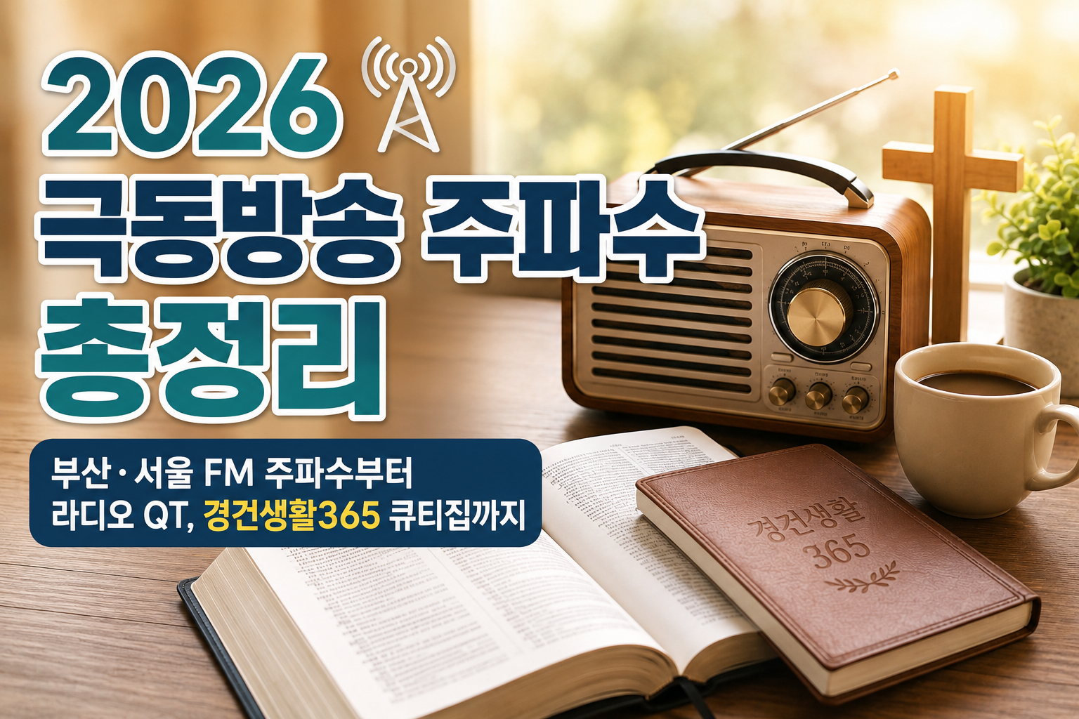 2026 극동방송 주파수 총정리|부산·서울 FM 주파수부터 라디오 QT, 경건생활365 큐티집까지 관련 사진