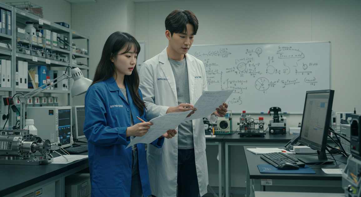 고체연료 엔진 연구 중인 연구진들 이미지