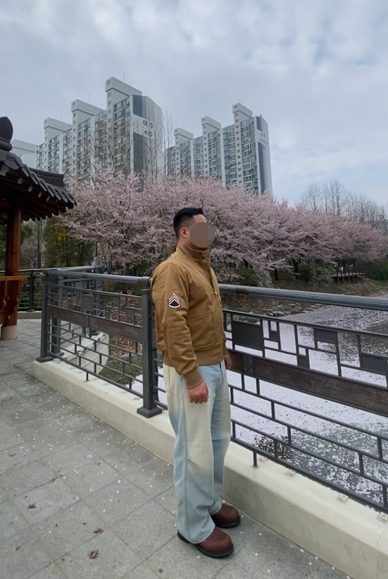 데일리룩('26. 4. 10.)MADEN 퓨리 탱커자켓 아메카지 밀리터리 복각 점퍼, 에러스익셉티드 와이드 연청 데님 팬츠, 레드윙 페코스 11인치 2231 웨스턴부츠 엔지니어부츠