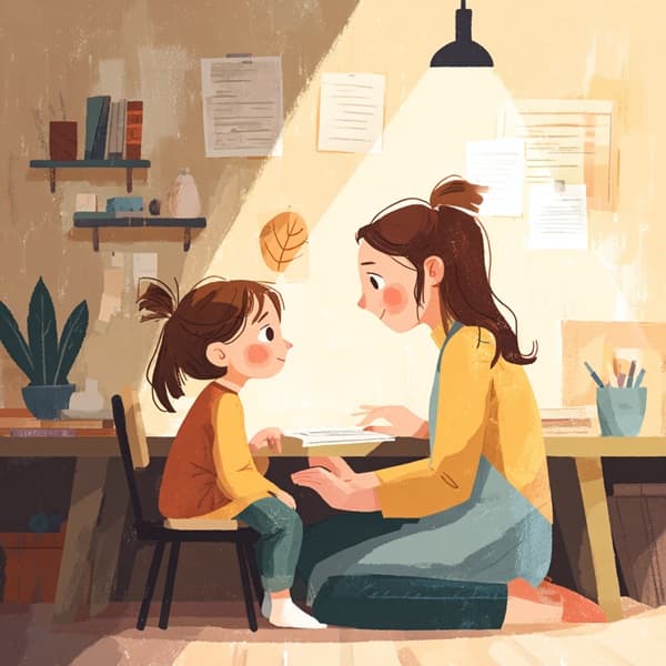 아이돌봄서비스 현장 모습을 묘사한 이미지