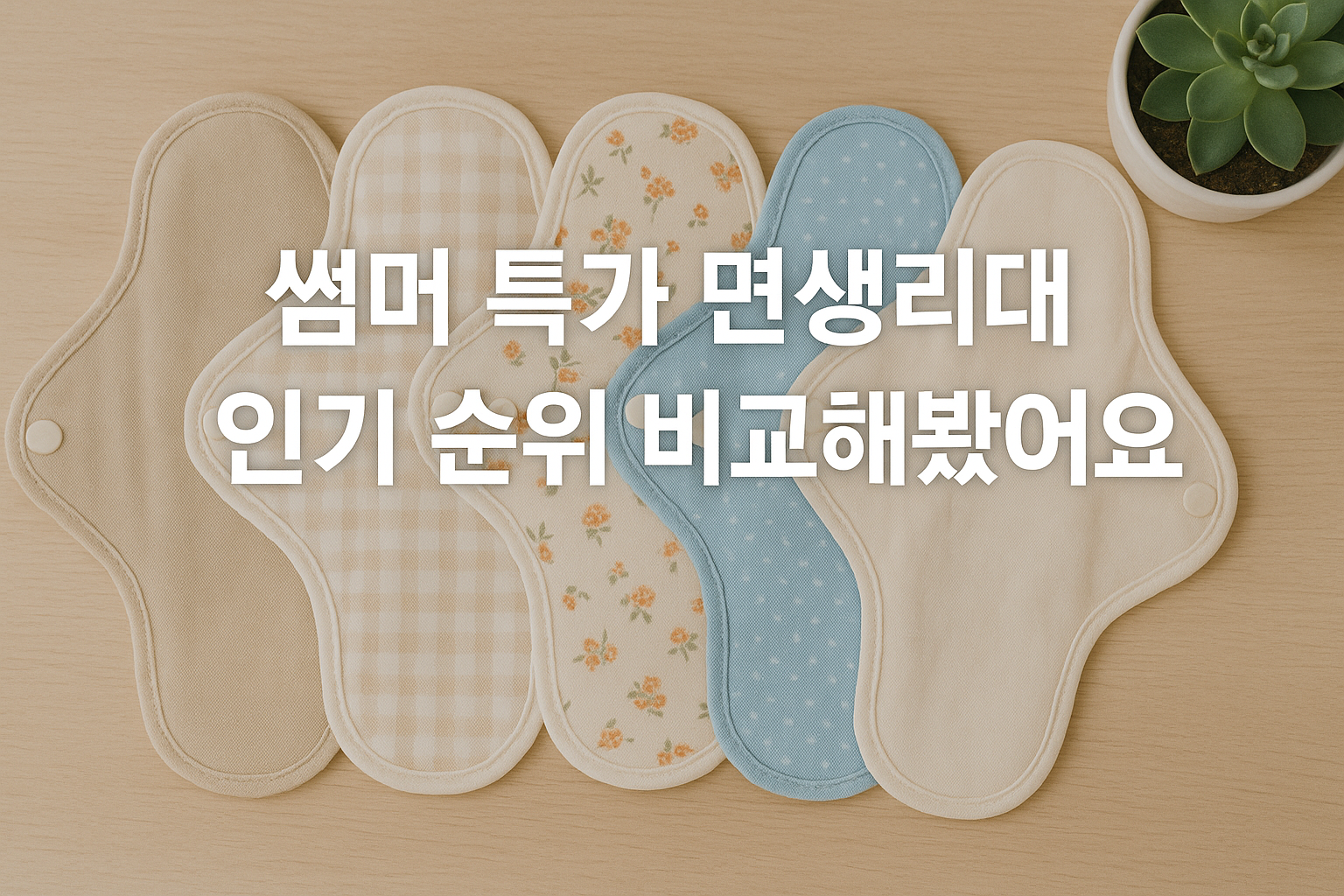 썸머 특가 면생리대 인기 순위 비교해봤어요 관련 이미지