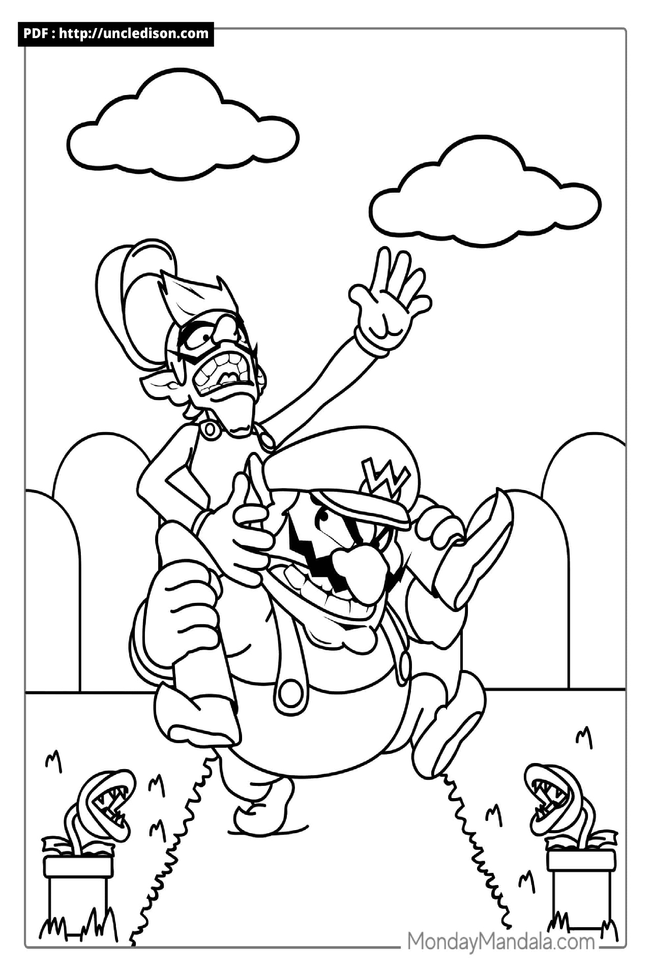 슈퍼마리오 색칠공부 무료도안