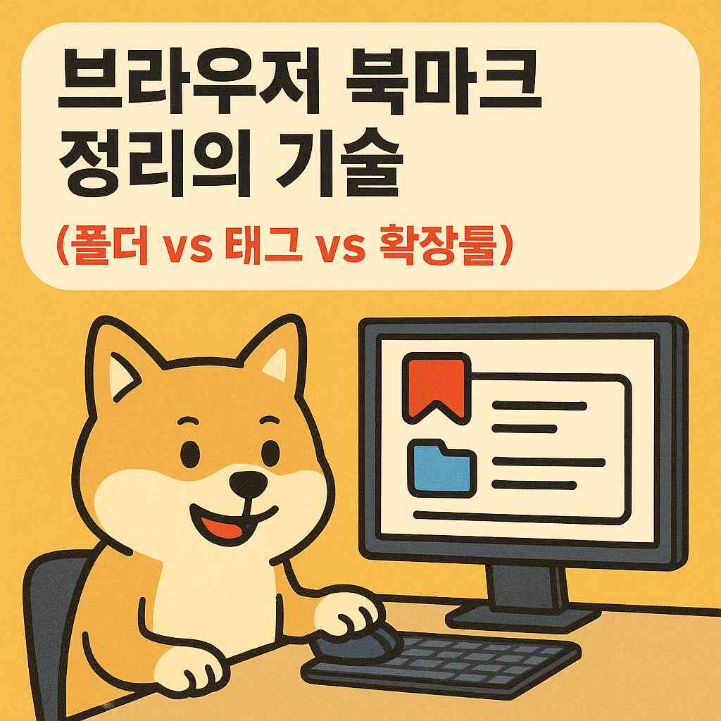 브라우저 북마크 정리의 기술 (폴더 vs 태그 vs 확장툴)