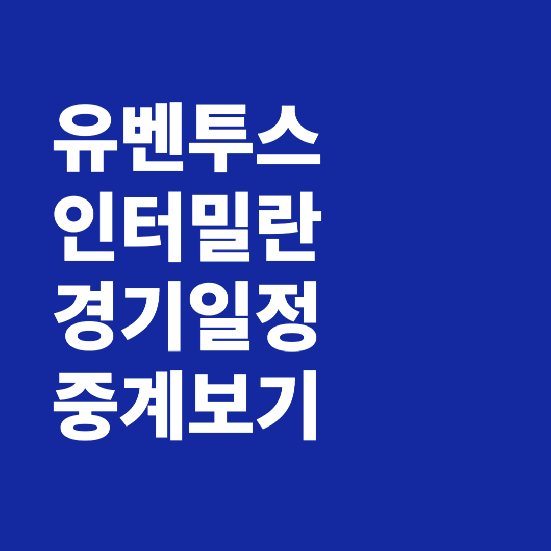 유벤투스 인터밀란 경기
