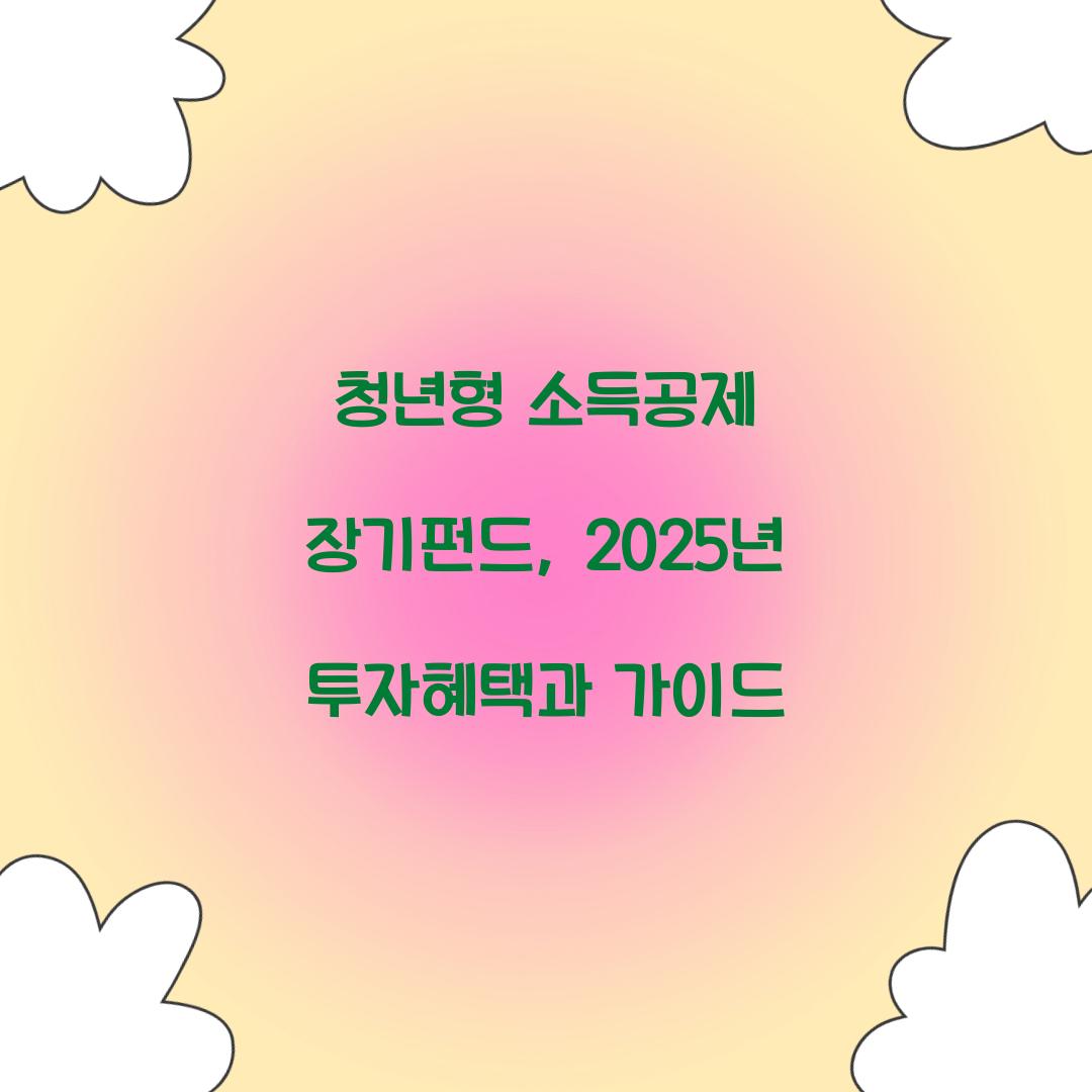 청년형 소득공제 장기펀드