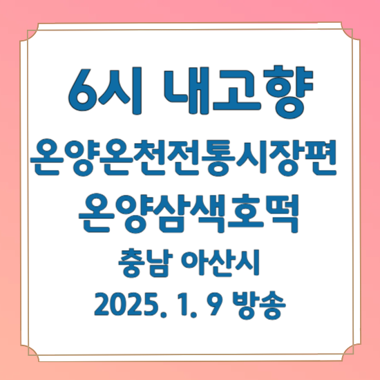 6시 내고향 온양온천전통시장