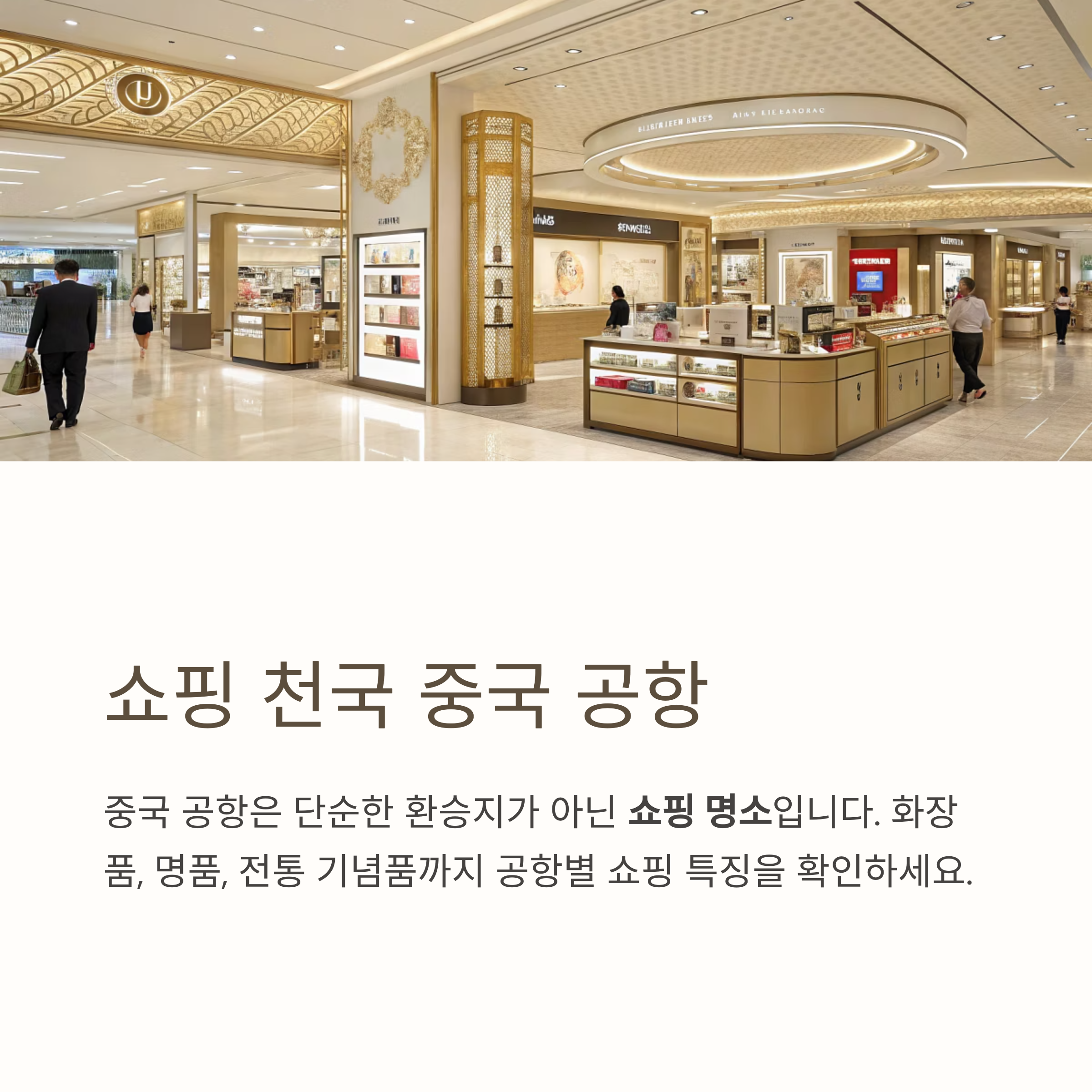 쇼핑 천국 중국 공항