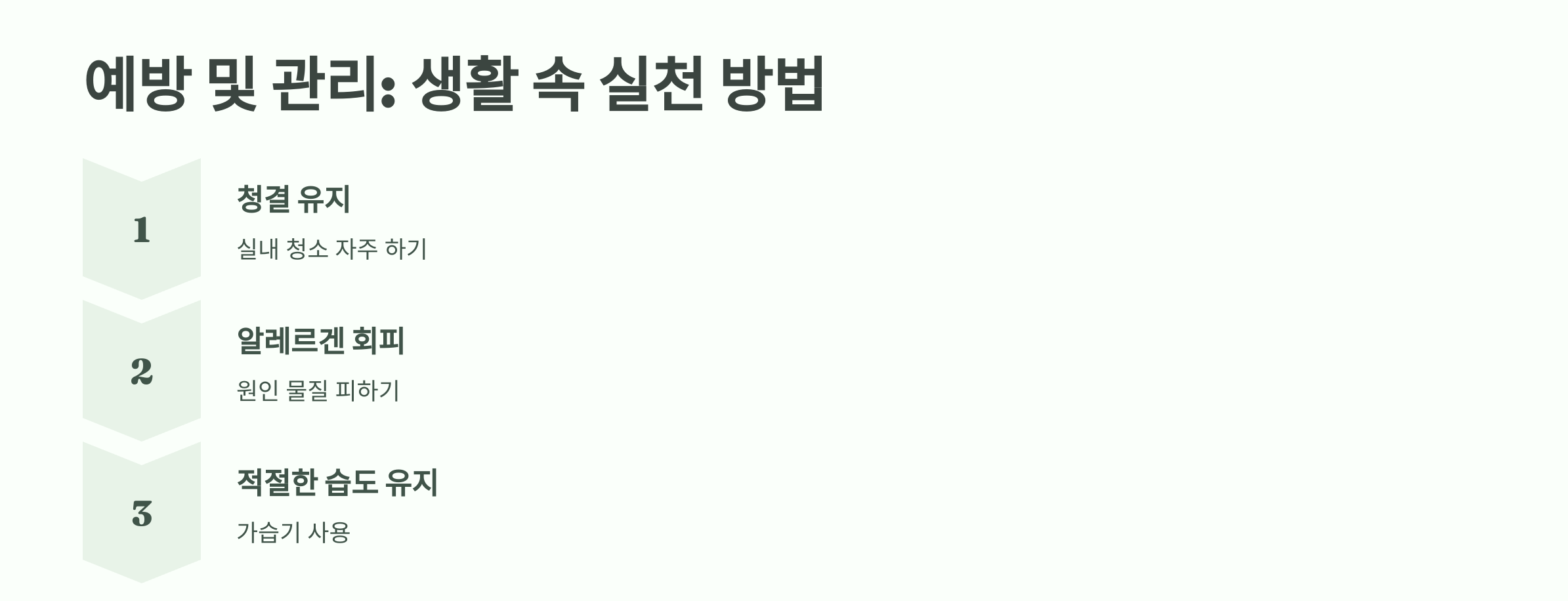 알르레기 비염의 예방 및 관리 요약