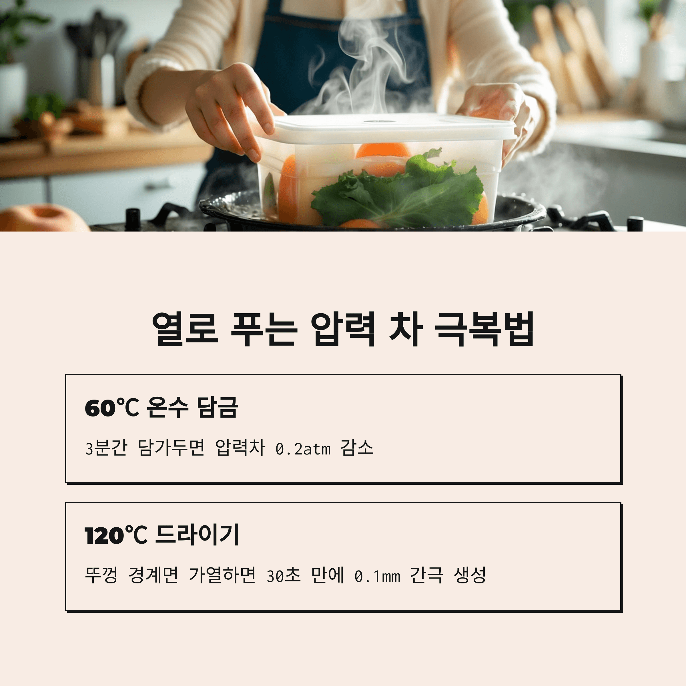 반찬 뚜껑 안 열리는 이유와 해결법