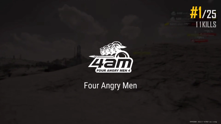 4am이 이번대회 첫 매치 치킨의 주인공이 되었습니다.