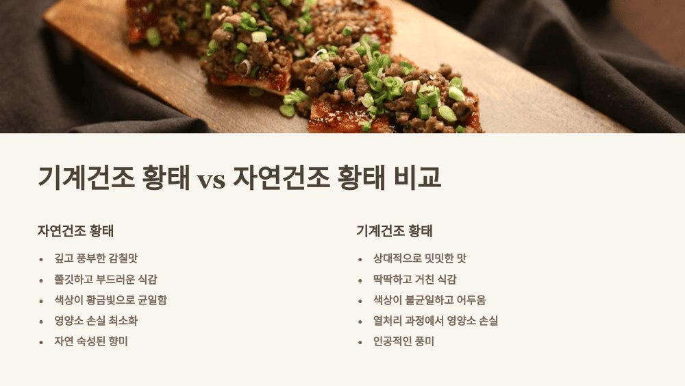 기계건조 황태 vs 자연건조 황태, 뭐가 다를까?