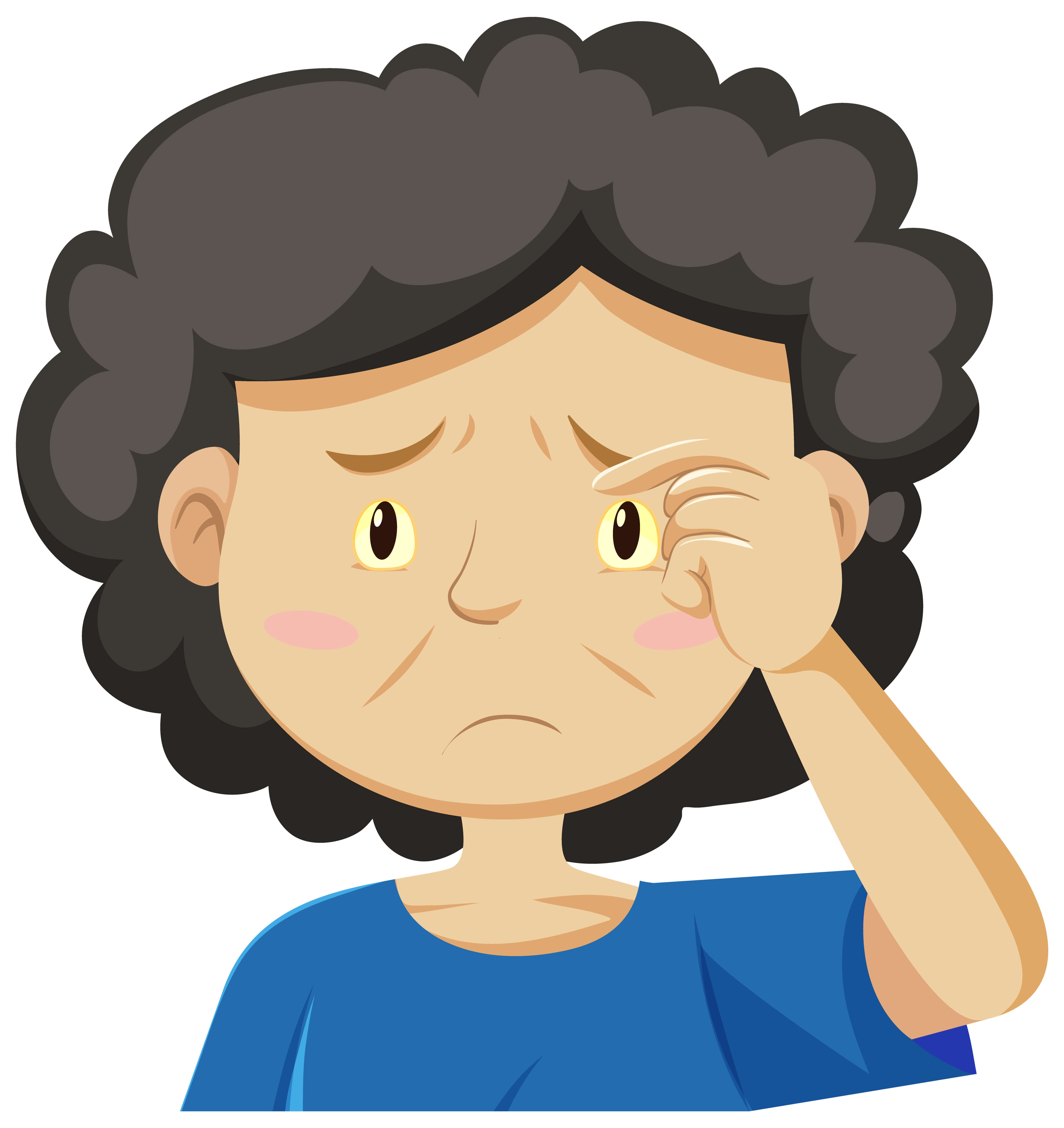 시력이 좋지 않은 할머니