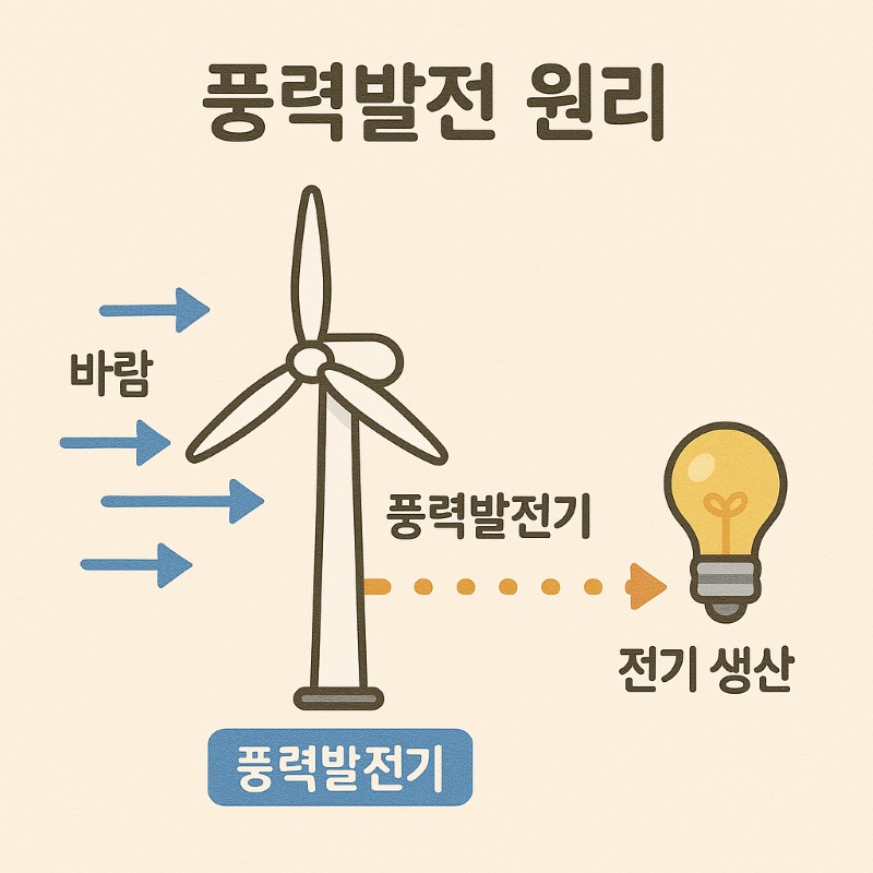풍력발전 원리 이미지