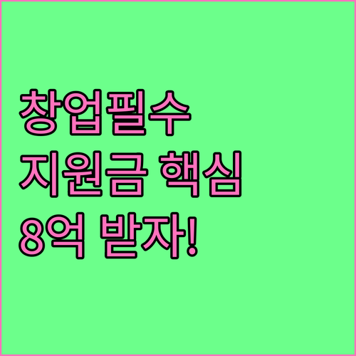 초기 기업을 위한 정부 지원금 유형별..