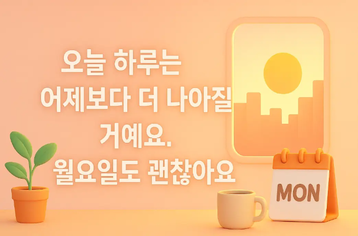 한주 시작 월요일 인사말