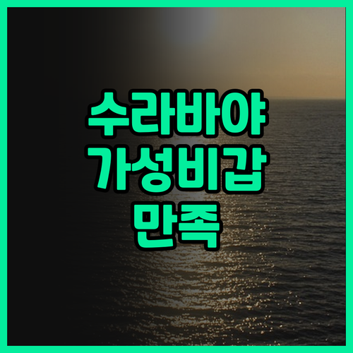 수라바야 윈덤 시티 센터 후기 가성비