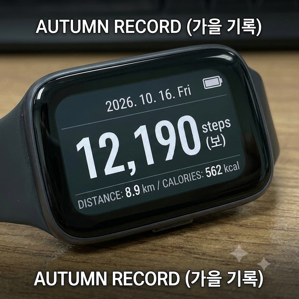 10월 16일 퇴근 무렵 만보기