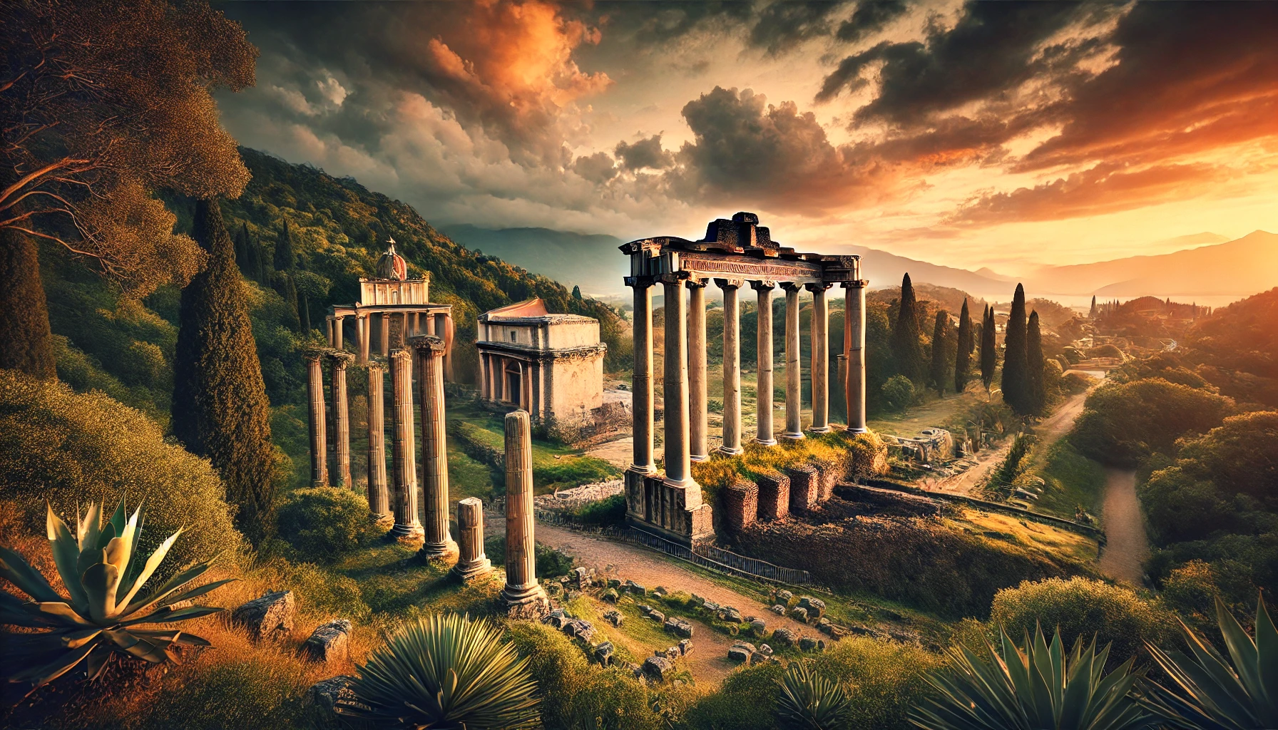고대 유적지 느낌을 나타내는 이미지