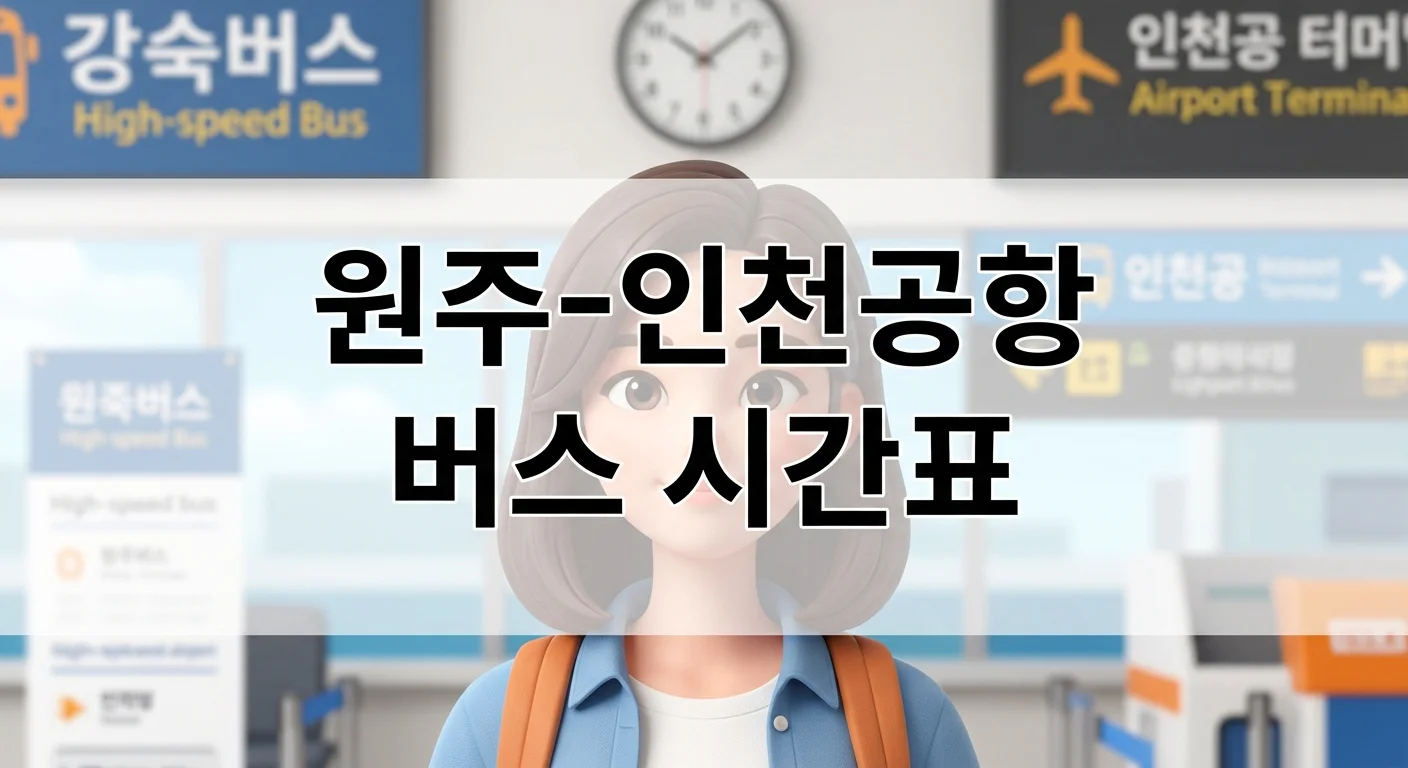 원주-인천공항 버스 시간표 총정리 (2026): 첫차&middot;막차, 요금, 예매 방법