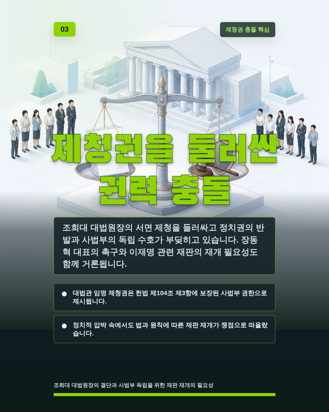 제청권을 둘러싼 권력 충돌