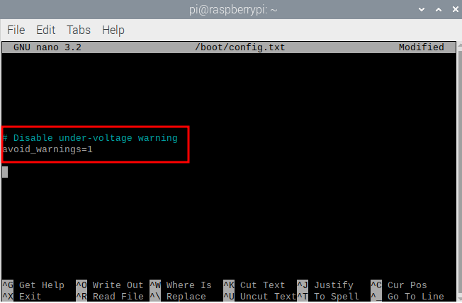 config.txt 편집창