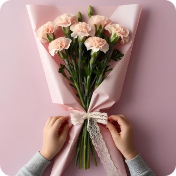 카네이션 꽃다발 만들기 아이와 함께 만들어