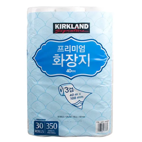 가성비 좋은 두루마리 휴지 추천 - 커클랜드 프리미엄 40m 30롤