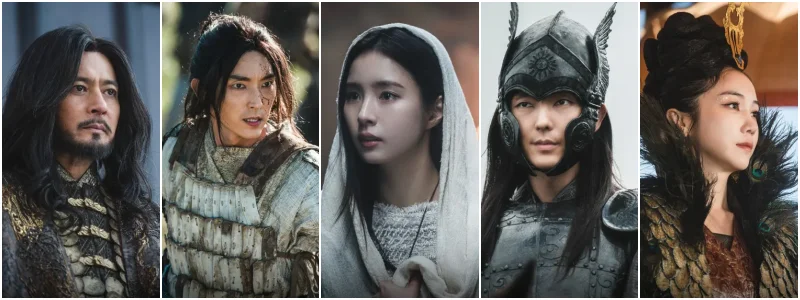 아라문의 검 주요 등장인물 타곤&#44; 은섬&#44; 탄야&#44; 태알하&#44; 사야