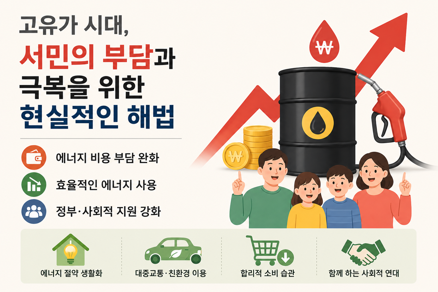 고유가시대,서민의부담과극복을위한 현실적인방법