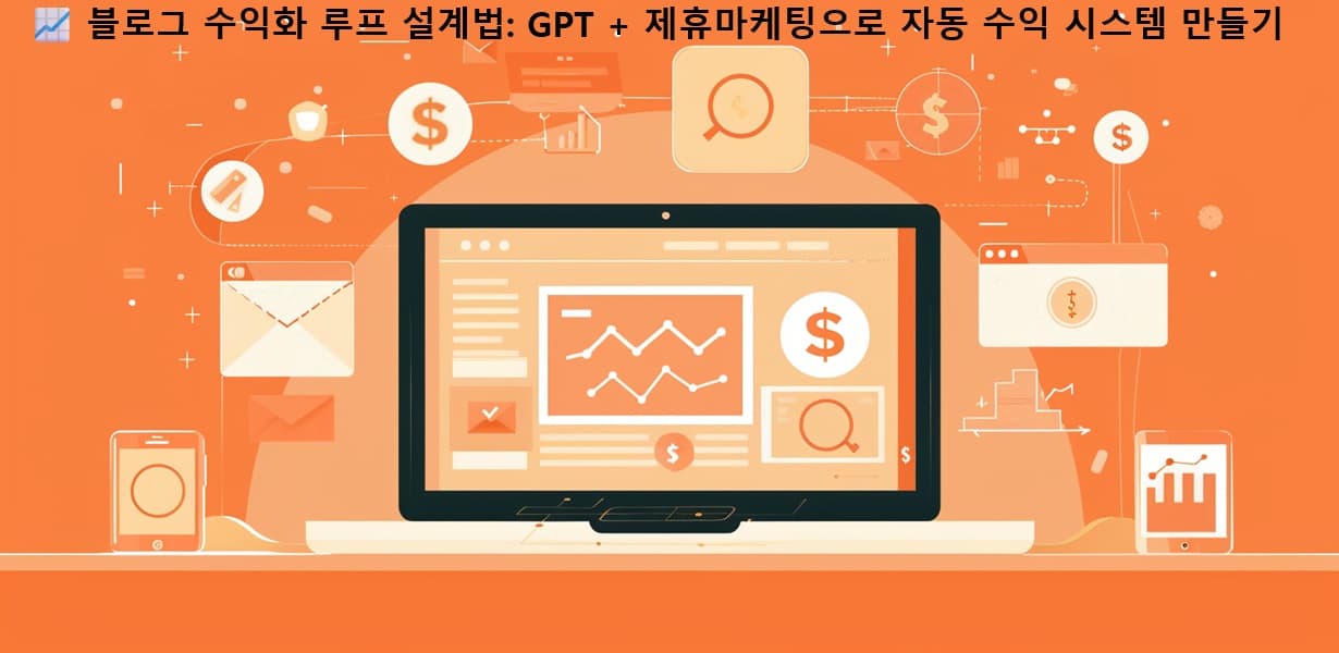 GPT 기반 블로그 수익화 루프를 시각화한 대표 이미지