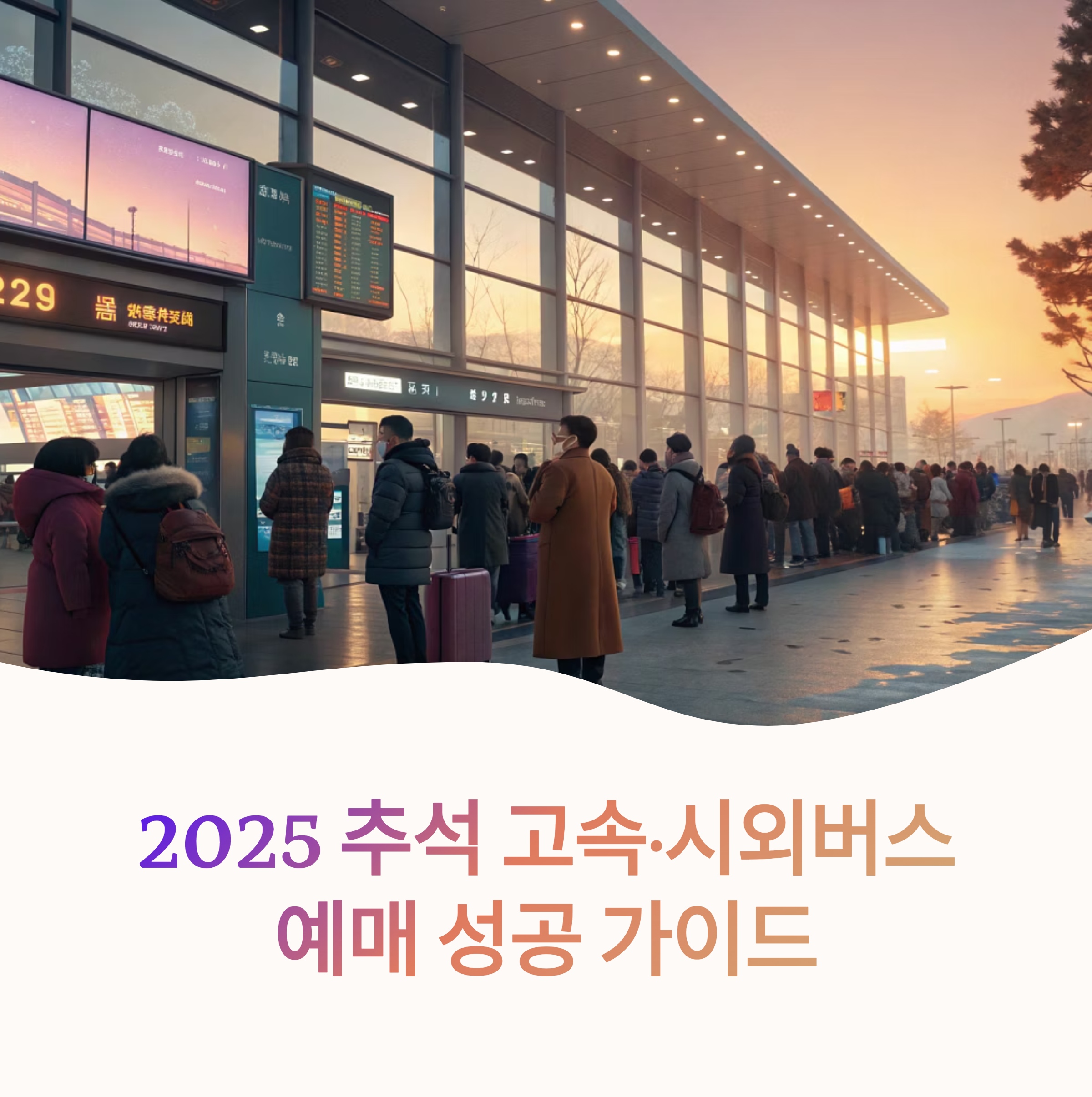 2025 추석 고속&middot;시외버스 예매 성공 가이드