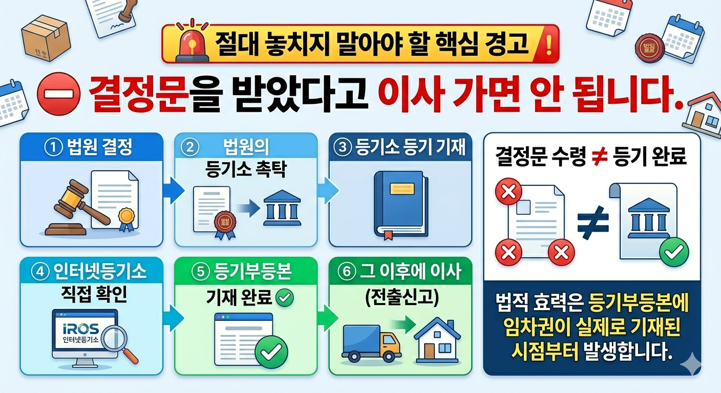 임차권등기명령 법적 효력과 치명적 주의사항