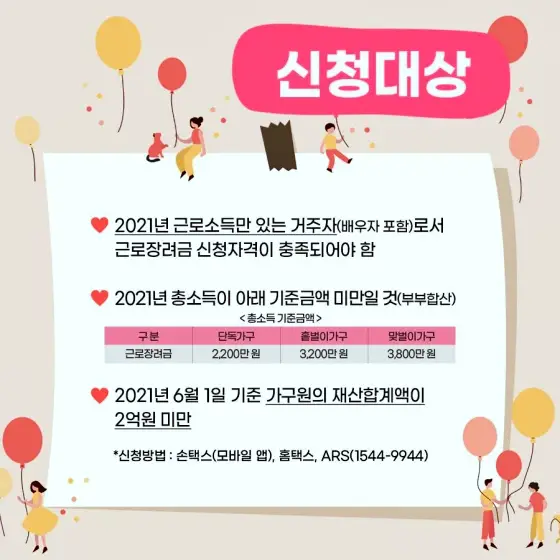 근로소득자 근로장려금 신청 방법