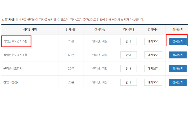 직업선호도검사-S형