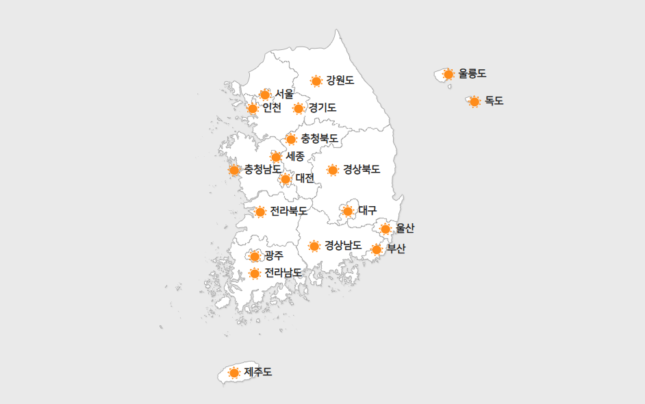 지역별 달 출몰시간