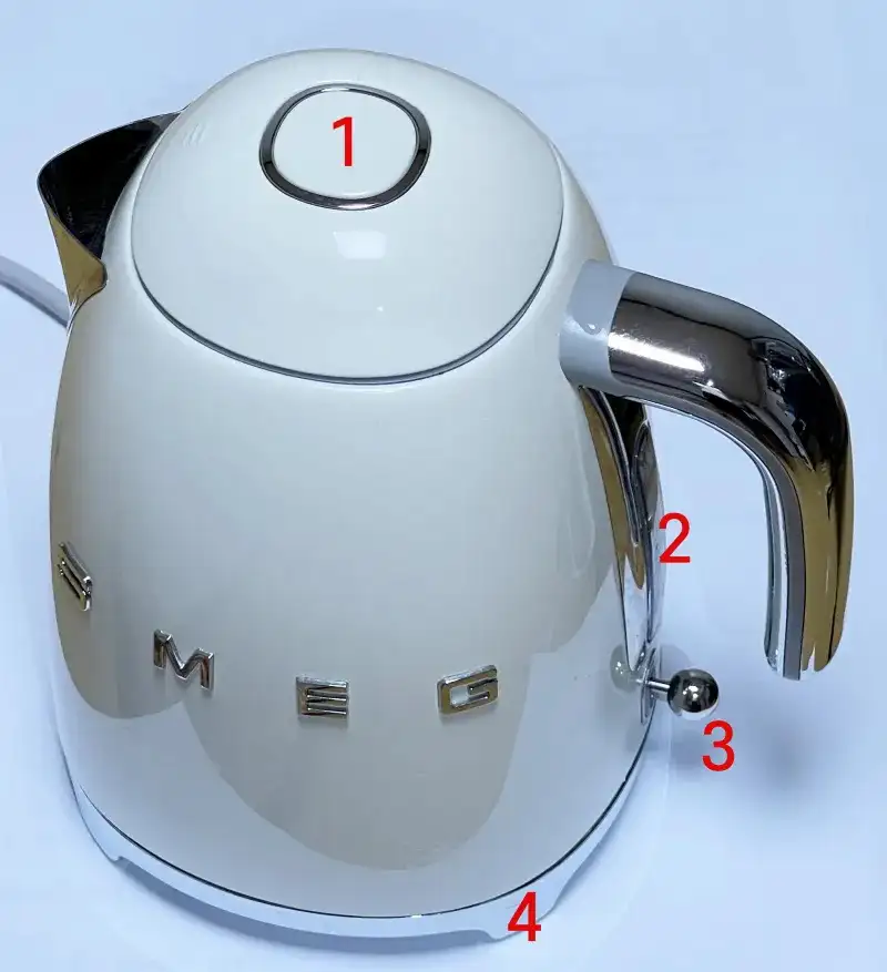 스메그 전기 포트 각 부위 설명 이미지