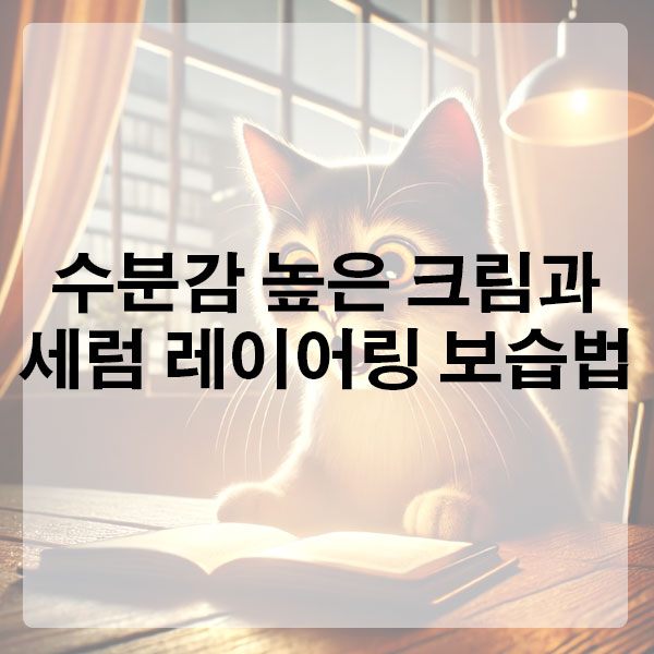 수분감 높은 크림과 세럼 레이어링 보습법