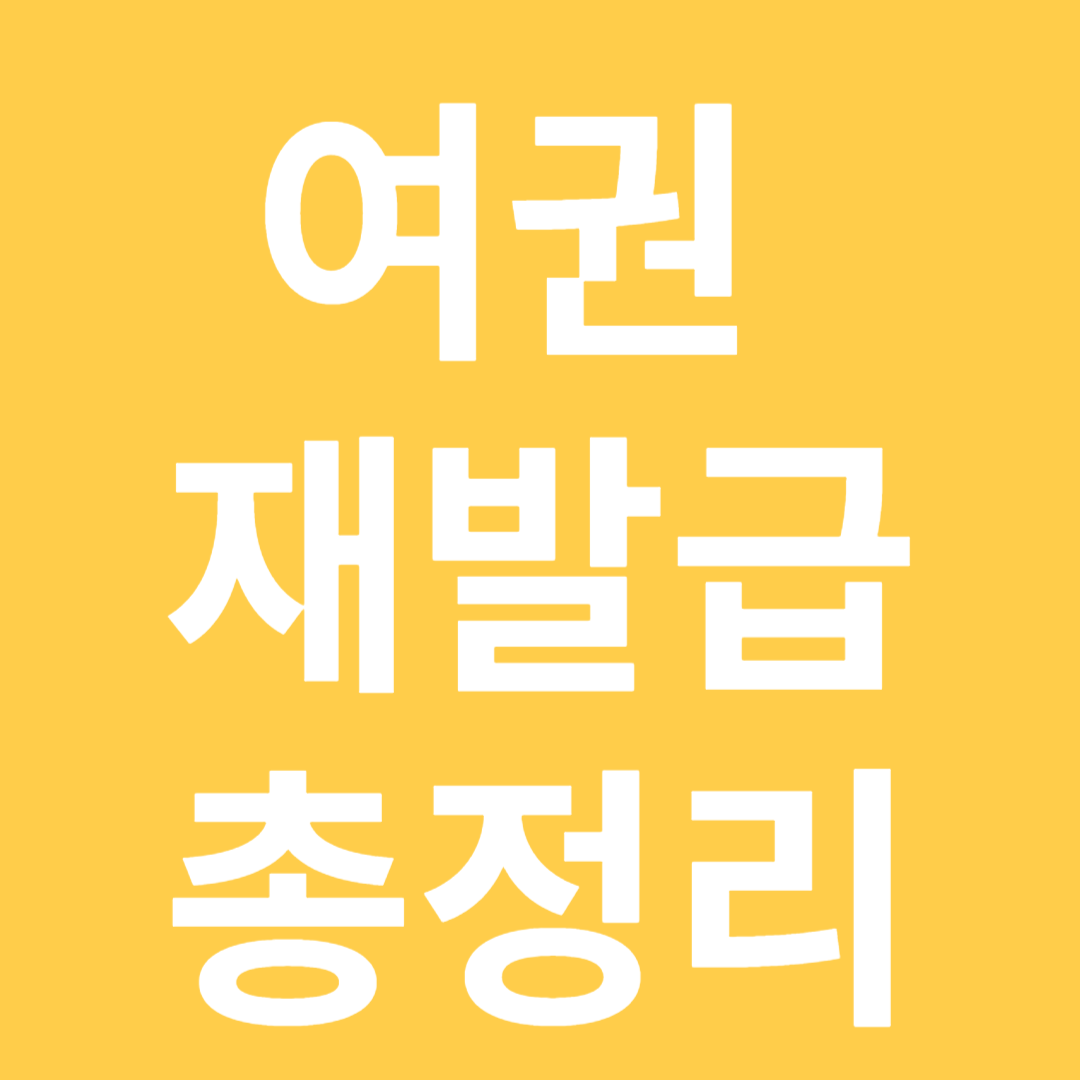 여권 재발급 기간, 수수료, 준비물, 신청방법