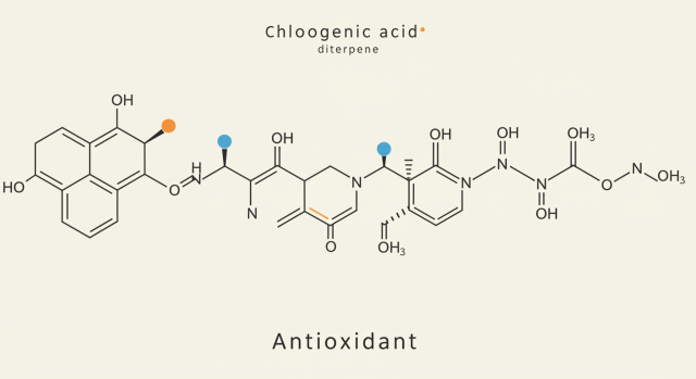 클로로겐산, 디테르펜 분자 구조