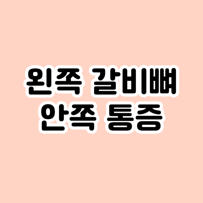 왼쪽 갈비뼈 안쪽 통증
