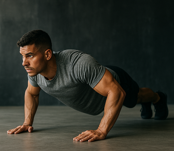 실내운동 팔굽혀펴기 이미지