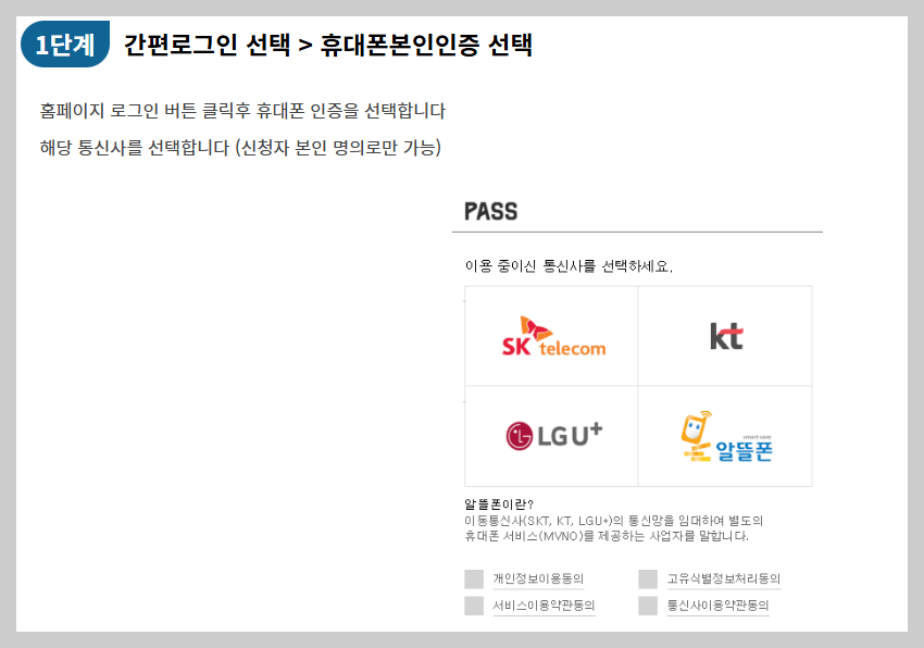 배우러 사이트 휴대폰 인증을 통한 간편로그인