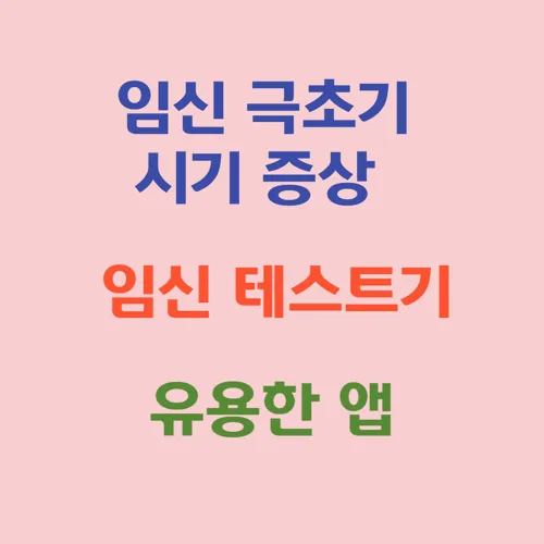 임신 극초기 시기 증상과 정확도 높은 임신 테스트기 및 유용한 앱 추천