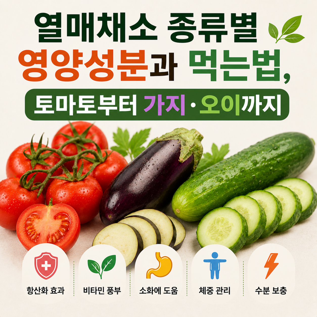 열매채소 종류별 영양성분과 먹는법