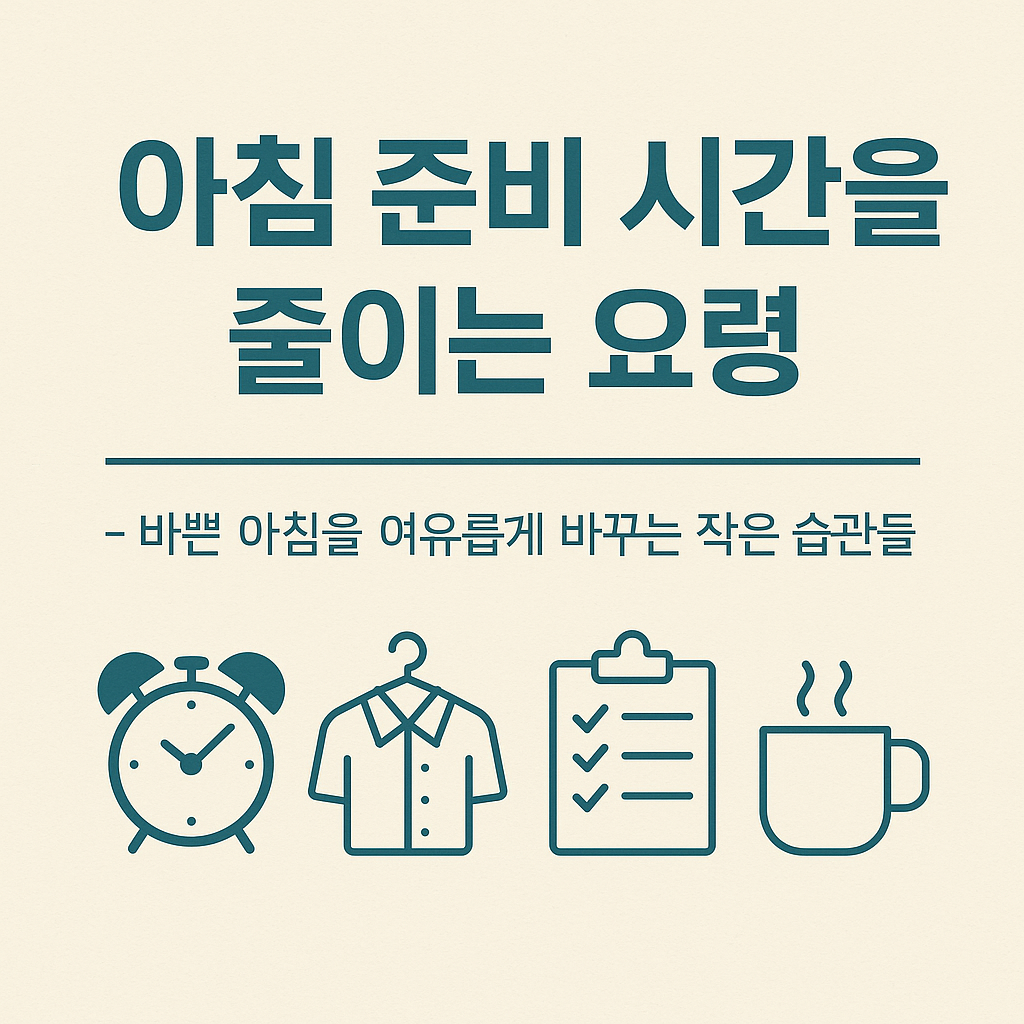 아침 준비 시간을 줄이는 요령