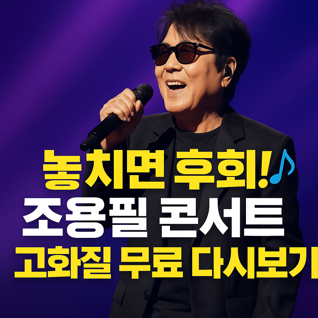 이 순간을 영원히 조용필 콘서트 VOD 시청 가이드｜무료 클립&middot;무료체험 시 가능