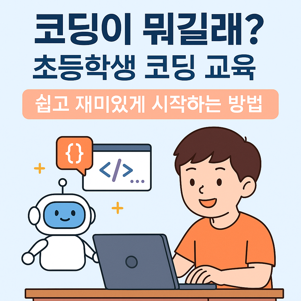 초등학생 코딩 관련 사진